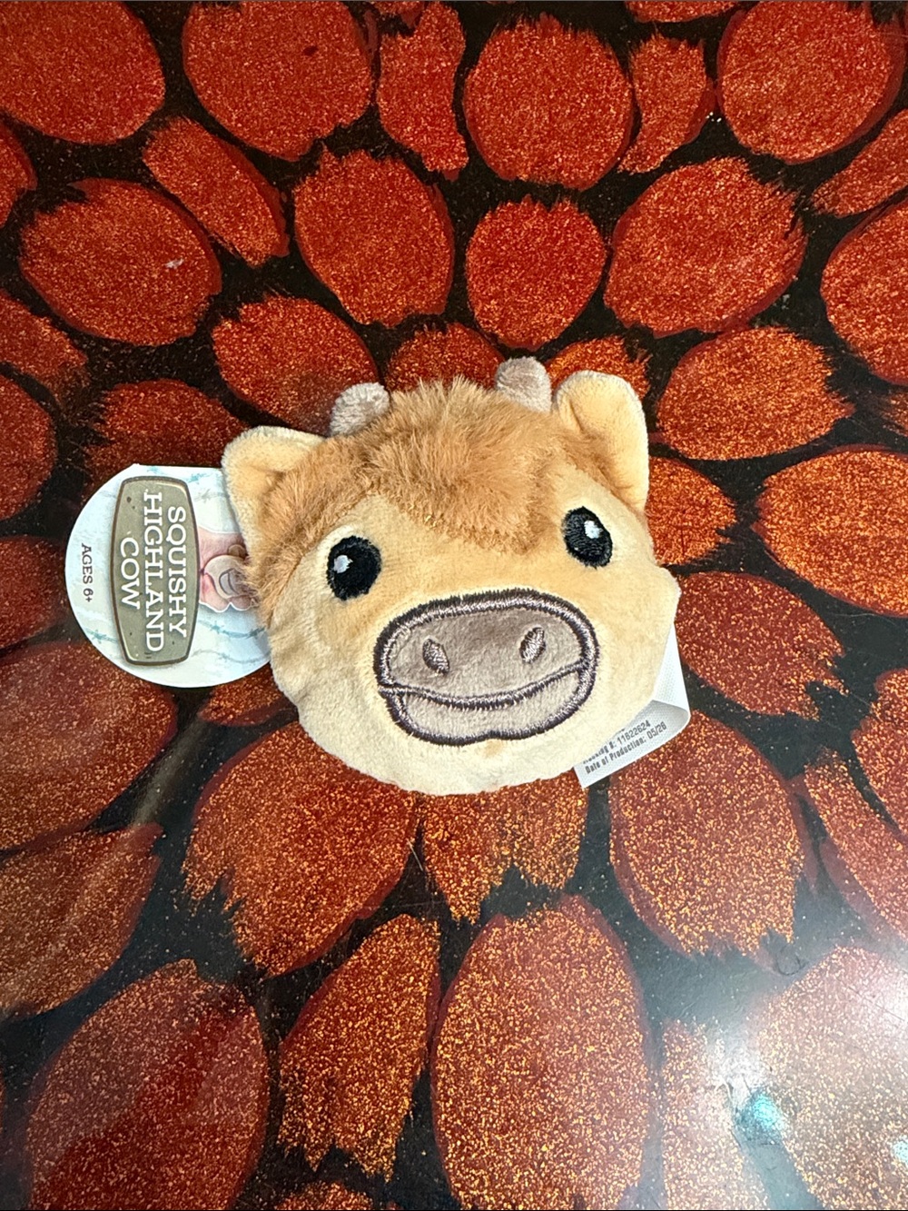 Squishy Highland Cow Plush - Tan Cuddly Farm Animal
